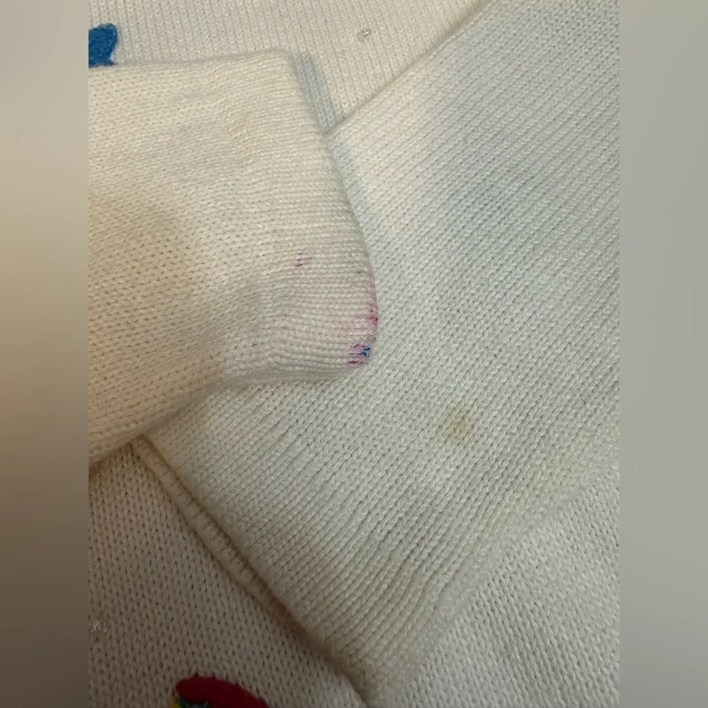 Vintage 90’s Talbots Colorful Fish Cardigan Knit Sweater Size Medium - Picture 9 of 11